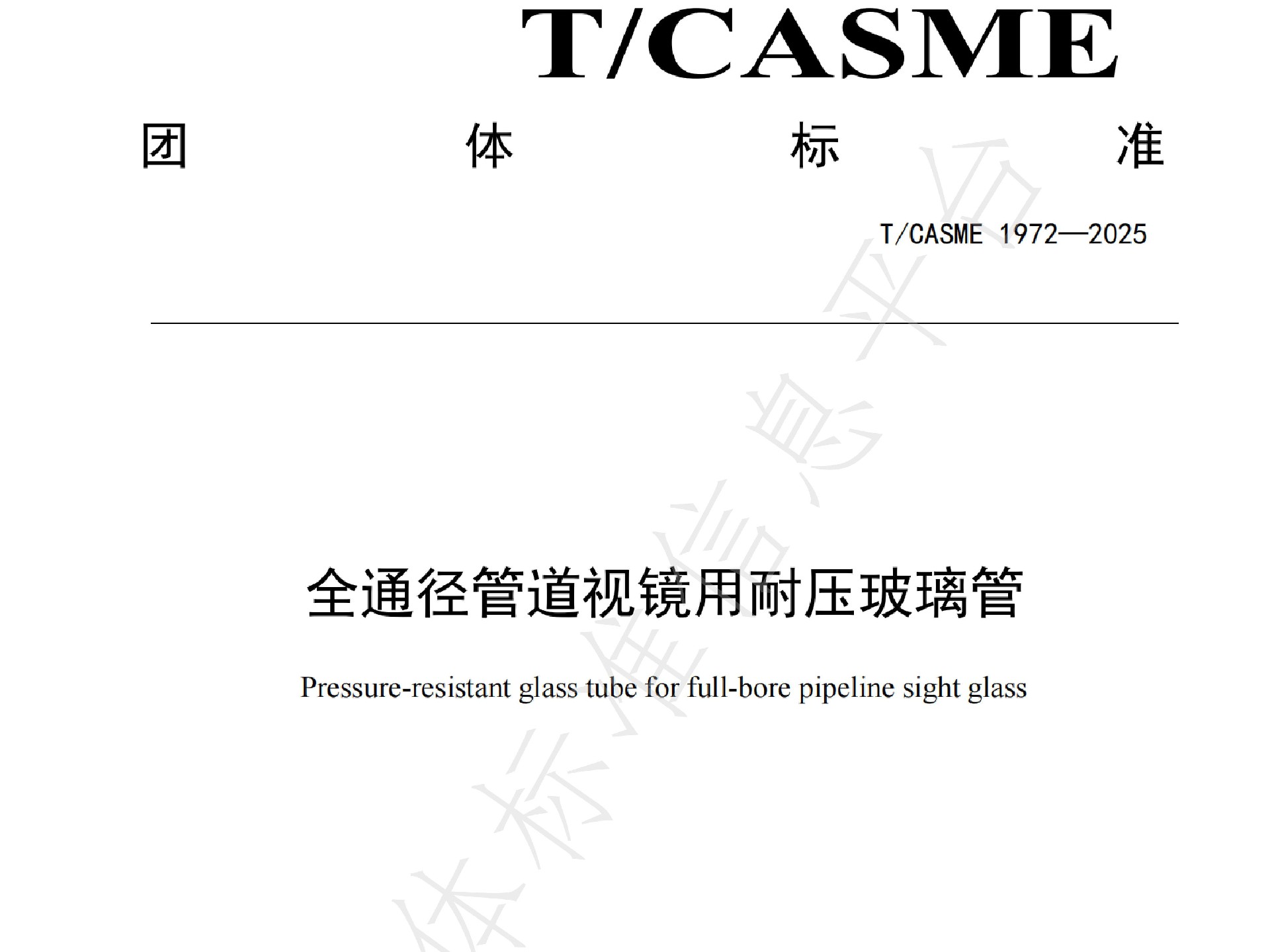 神童公司参与发布团体标准T/CASME1972-2025《全通径管道视镜用耐压玻璃管》